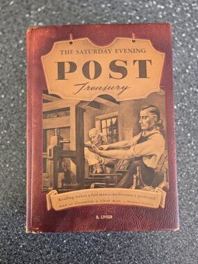 The Saturday Evening Post Treasury LEATHER BOUND 1st Ed. 1954, Clean